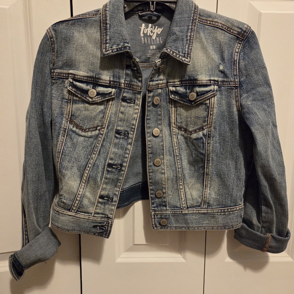 Tokyo Darling Faded Blue Denim Jacket
